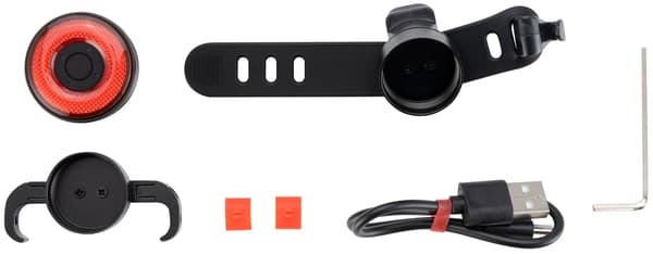 Q5 Baglygte til Cykel med Intelligent Stopsystem - Sort