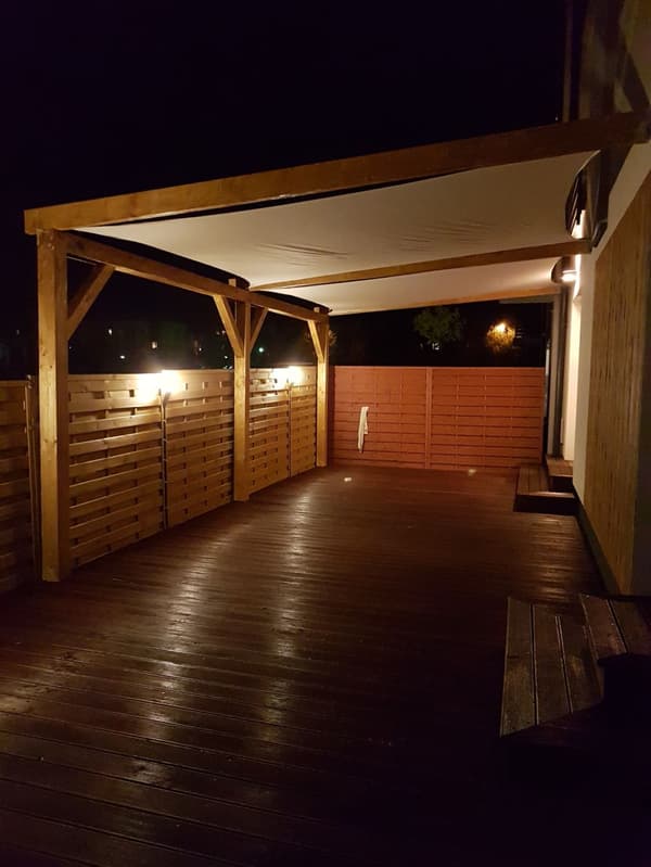 Premium 2x2 vattentät segel vitt