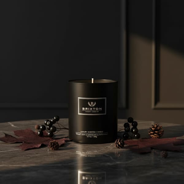 BRIXTON Doftljus 300g Violblad & Ambra & Patchouli Dofter