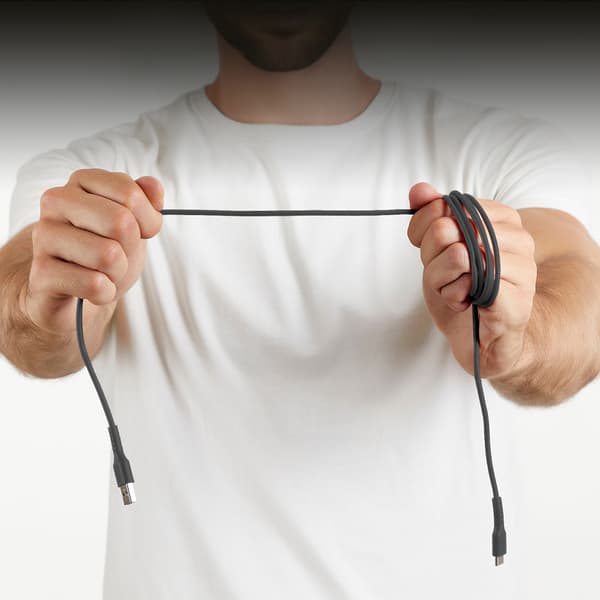 USB-A - USB-C -kaapeli 1,5 m - musta