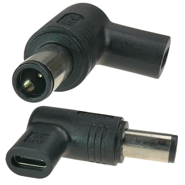 USB-C-adapter til strømforsyning af bærbar computer med 7,4x5,0 mm jackstik