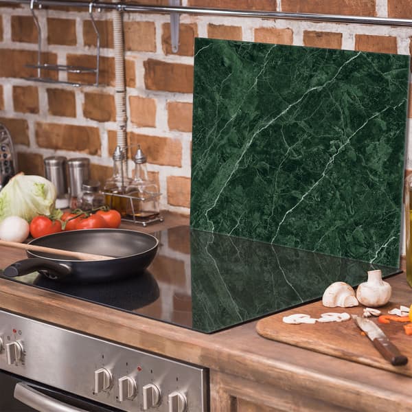 Glasskydd för spishäll 60x52 Marmor