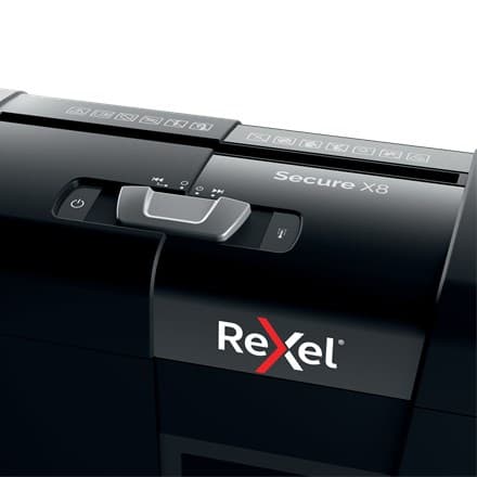 Rexel Secure X8 P4 makulator, 8 ark, 14 l, til kontor og hjem