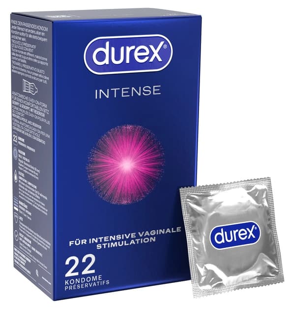 Durex Ribbed Mint Intense Orgasmic Kondomer 22 st