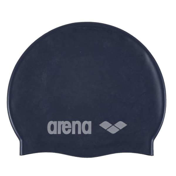 Arena KLASSISK SILIKON JUNIOR ONE SIZE DENIM/SILVER Badmössa