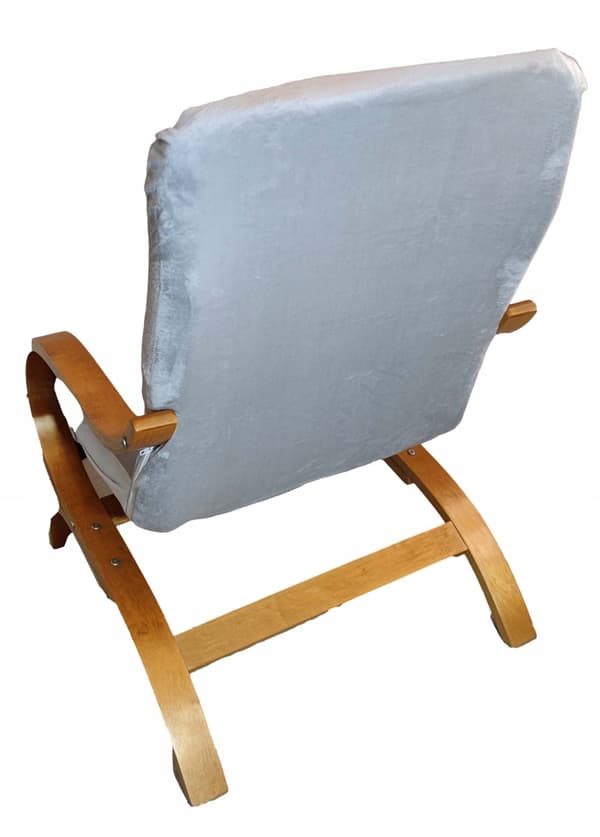Finka stolskydd grå velour tjock