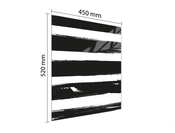 GLAS SKÄRBRÄDA 45x52 STRIPS