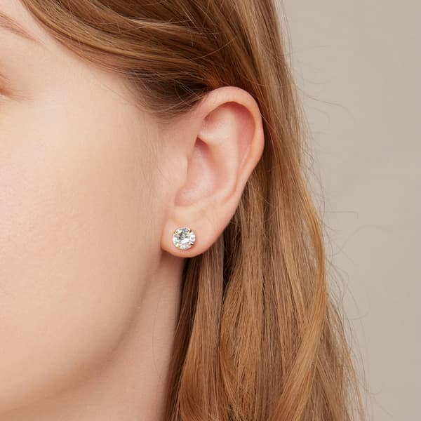 Guldörhängen Silverzirkoner 7 mm Silver 925
