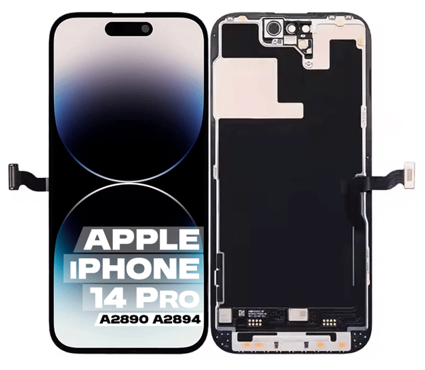 Original LCD-skärm med pekskärm för iPhone 14 Pro glasbyte