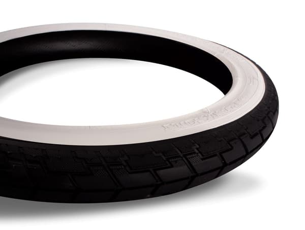 16 tommer cykeldæk 16x1.75 47-305 sort og hvid