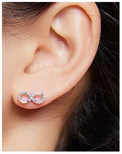 Pendientes de Plata Pendientes Infinito Plata 925