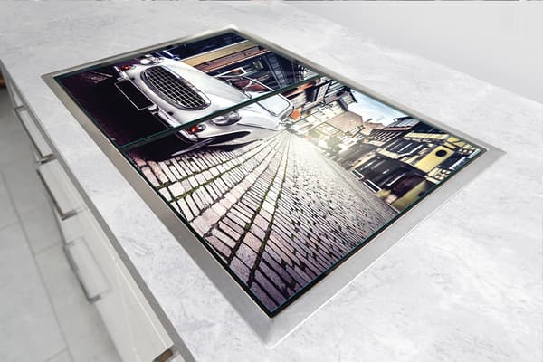 GLASBESKYTTELSESPLADE TIL KOMFUR 90x52 AUTO