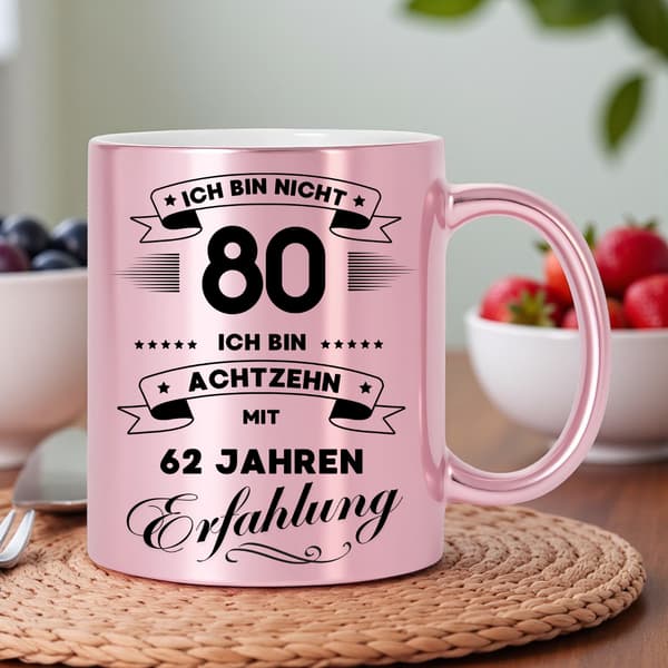 Rolig mugg, present till en 80-årsdag