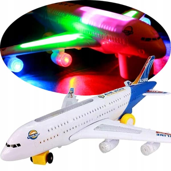 STORT A380 PASSAGERFLY KØRER LYD 22 cm