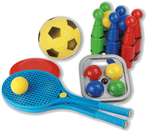 5-in-1 urheilupelien lomasetti