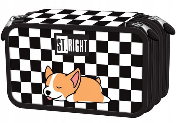 TRIPPELT PENNFODRAL MED RAKT CORGI-UTRUSTNING
