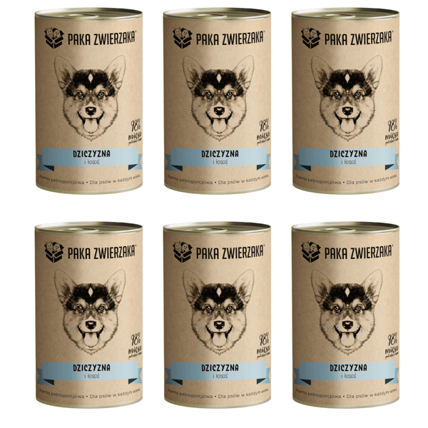 Djurpack Vilt och Lax 6x400g