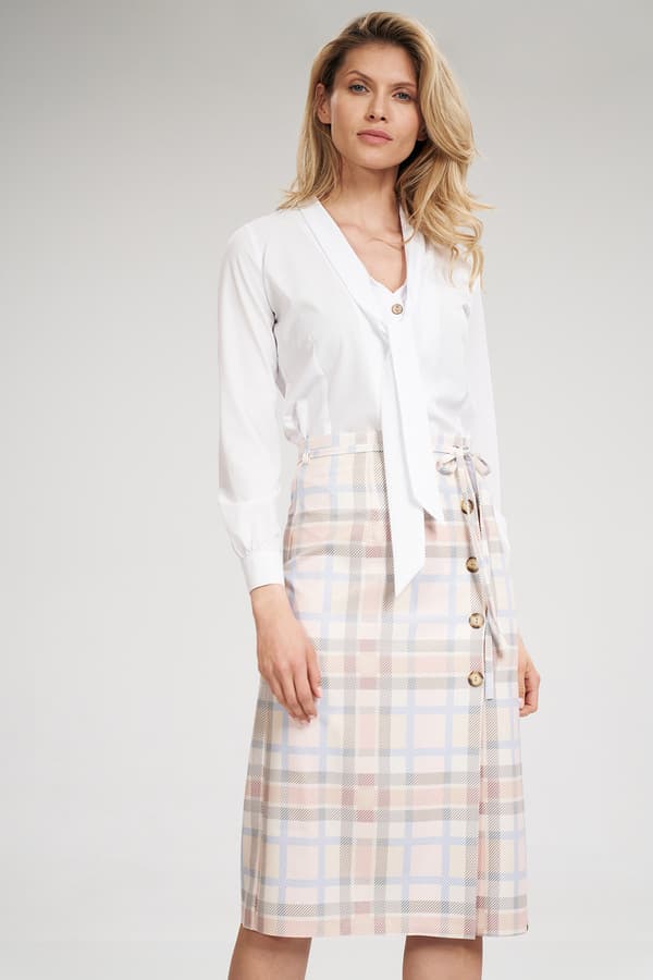 M700 skjortblus med knappar elegant vit XL