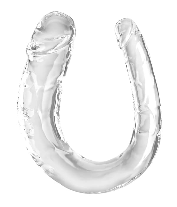 KKC Dubbel Transparent Dildo Medium Double Trouble 33 CM