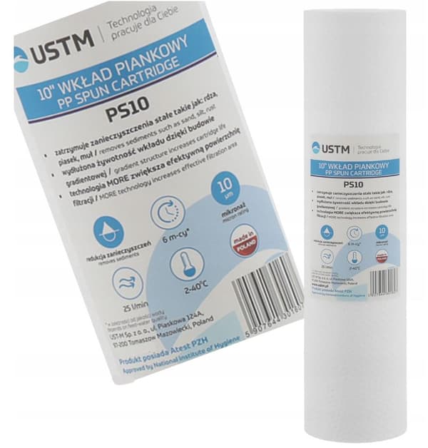 10 MICRON USTM SKUMINDSATS TIL FASTSTOFFER