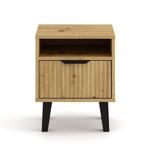 Scandi 1S SLIM ARTISAN OAK sengebord
