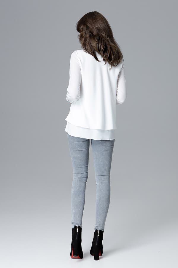 Blus L020 bluse ecru S