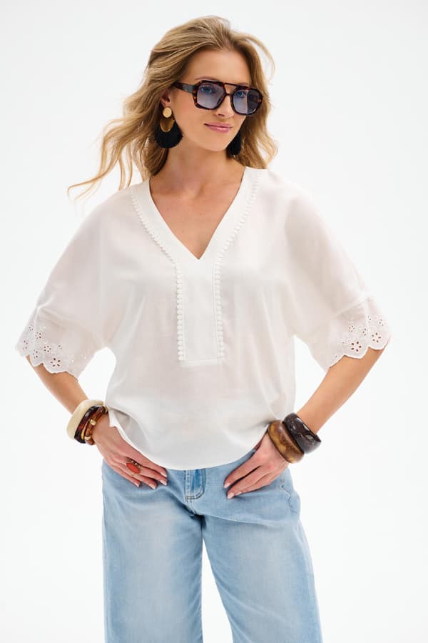 Savana Damebluse Ecru 44/46