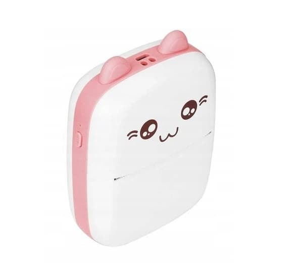 Drukœ mini termisk printer lyserød instant kamera papirruller XL