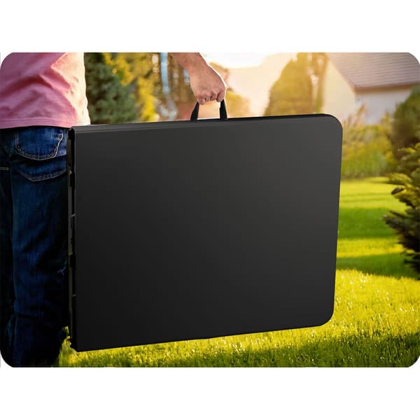Sammenklappeligt havebord 180 cm Plonos sort