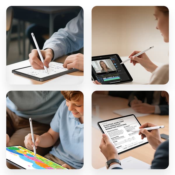 WRA-08 stylus för Apple iPad 2018-2025 USB-C - vit