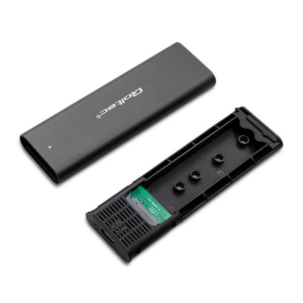 Qoltec-hölje/kortplats för M.2 SSD-diskar | NVME | PCI-E | USB typ C