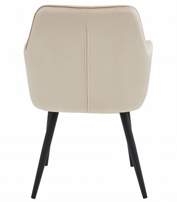 JORK stol - beige velour / sorte ben x 1