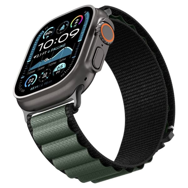 Apple Watch Rem 44 / 45 / 46 / 49 mm - Sort og Grøn