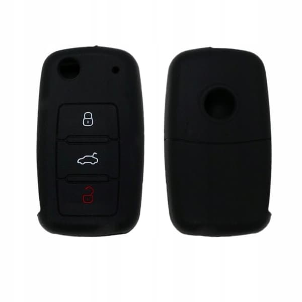 Silikone etui til nøgle VW Skoda Seat sort