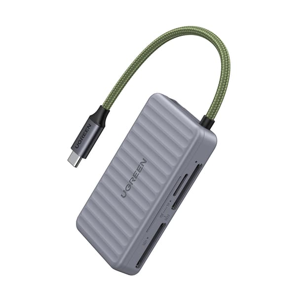 SD microSD USB-C -muistikortinlukija - harmaa