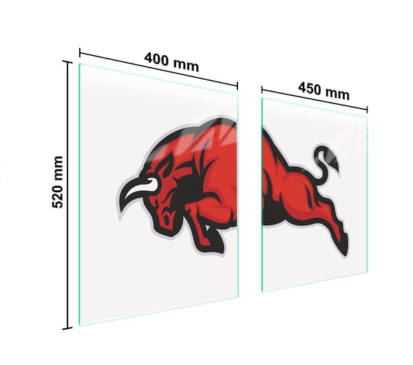 GLASBESKYTTELSESPLADE TIL KOMFUR 85x52 BYK
