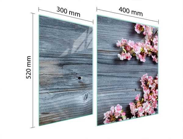 GLASSKYDDSPLÅT FÖR SPIS 70x52 TRÄ