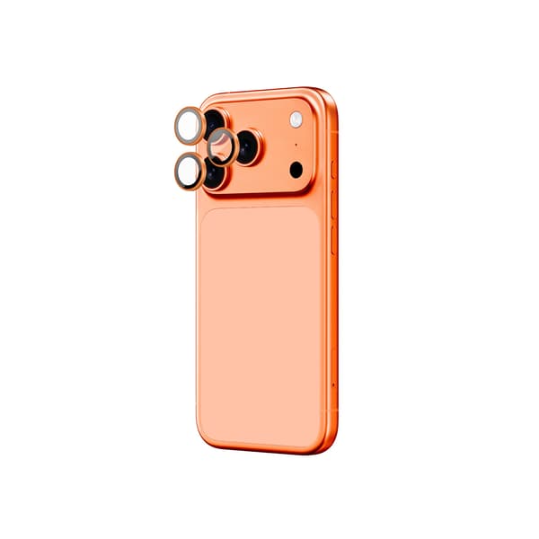 iPhone 17 Pro / Pro Max AR Safirglas - Orange Ramme