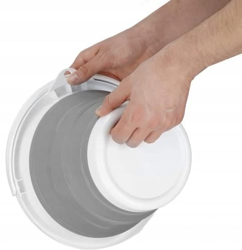 Foldbar silikone spand 10L universel med håndtag