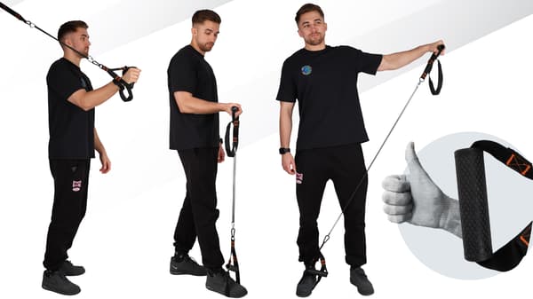 FIT4MED justerbart pull-up-band med benstöd 16-74 kg