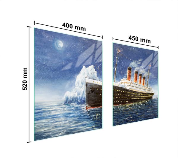 GLASSKYDDSPLÅT FÖR SPIS 85x52 TITANIC