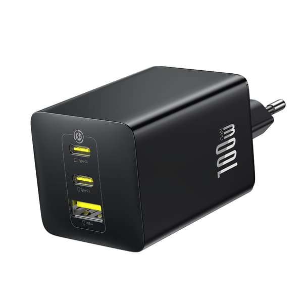 Væglader USB-A USB-C EnerFill FE11 100W - sort
