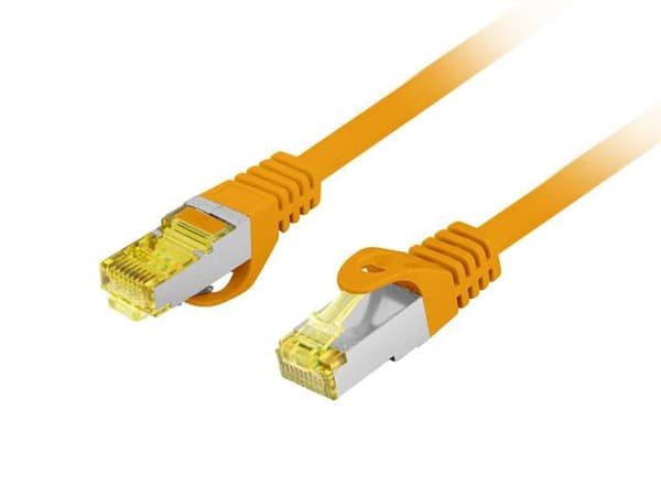 Lanberg S/FTP patchkabel kat.6A 2m lszh CU fluke bestået orange