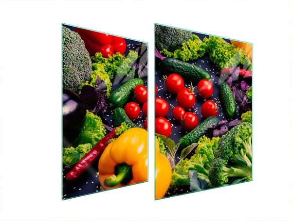 GLASSKYDDSPLATTA FÖR SPIS 70x52 GRÖNSAKER
