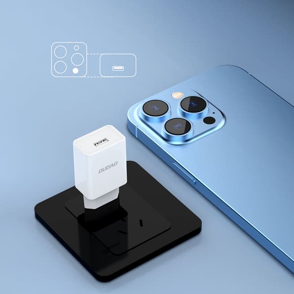 USB-A 2.1A vægoplader + USB-A - microUSB-kabel - hvid