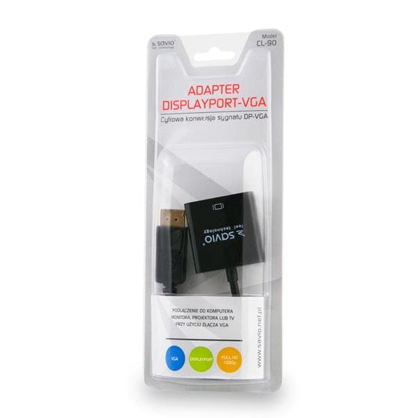 Savio DisplayPort - VGA CL-90 adapter