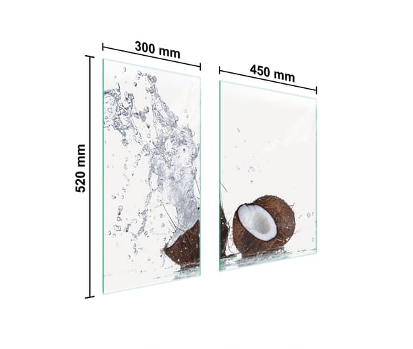 GLASBESKYTTELSESPLADE 75x52 KOKOS