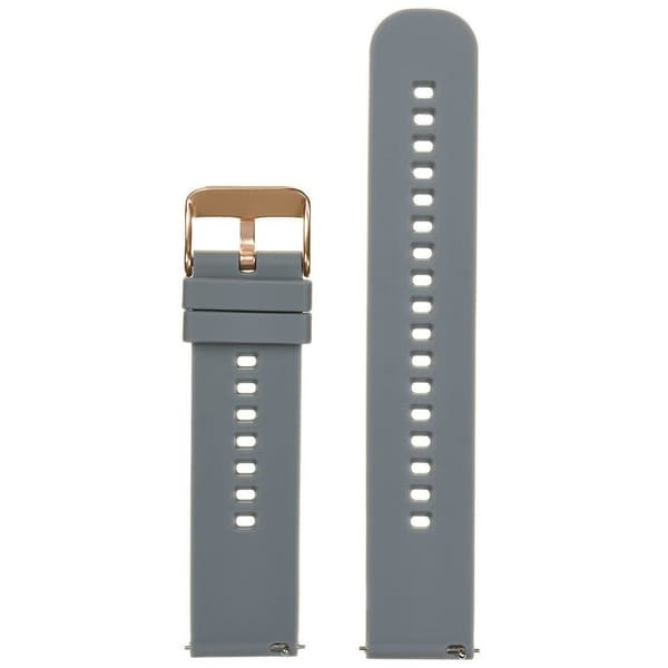 Gummiband till U27 klocka - mörkgrå/rosaguld - 22mm