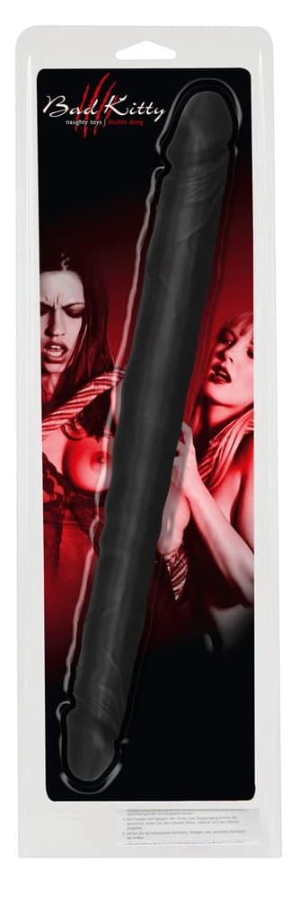 Bad Kitty Svart Silikon Dubbeldildo 40 CM