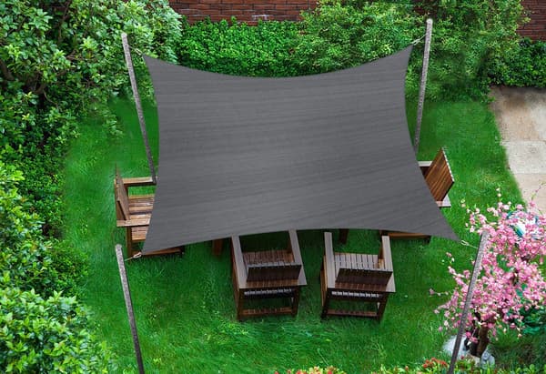 HDPE skyggesejl 5x5 grå